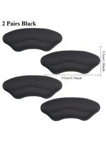 2/4Pairs Heel Cushion Pads For Big & Loose Shoes - Protectors For Blisters, Friction & Heel Pain - Anti-Slip Grips To Make Shoes Fit Tighter
