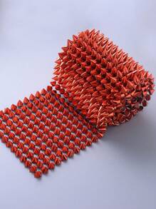 0.5/1码 精致锥形塑料铆钉，网状铆钉锥，适用于万圣节、圣诞节装饰、夹克、服装、鞋子、包袋、工艺品制作，多种颜色可选 - 彩色 - 查看 19