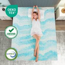 Mattress Topper, Cooling Gel Memory Foam Mattress Topper For Twin/Twin XL/Full/Queen/King Size Bed, Sleeper Sofa, RV, Camper, CertiPUR-US Certified - 藍色 - 查看 5
