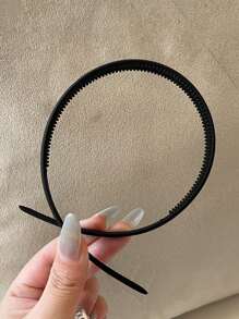 4个/1个轻盈纯色发箍，黑色、卡其色、棕色可选，防滑塑料材质，时尚百搭，优雅简约风格，适合女性日常、休闲、派对、通勤、度假、扎马尾、盘发、洗脸、化妆、搭配服装等场合，也可作为发带、发箍、头箍、家居护肤头饰使用。 - 彩色 - 查看 2