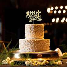 1 件/5 件十字架蛋糕装饰纸板上帝保佑蛋糕装饰用于派对蛋糕装饰洗礼 B Aby Showers - 彩色 - 查看 5