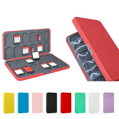 Switch Game Card Holder Case With 24 Game Cartridge Slots And 24 Micro SD Card Storage Spaces