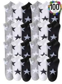 100/50/40/30/20/15/10/5/3/1Pair Of Men's Breathable Sports Socks, Fashionable Letter Printed High Stretch Outdoor Running Socks,Comfortable, Breathable, Anti-Smelling And Antibacterial Socks Are Suitable For Everyday Life