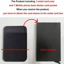 Rfid Metal Credit Card Holder Men Wallets Men's Fashion Cardholder Case Slim Thin Wallet Money Clip And Light Automatic Pop-Up Multi-Card Slot Card Holder Case, Gift For Men , Gift For Husband,Christmas Gift - Multicolor - View 5