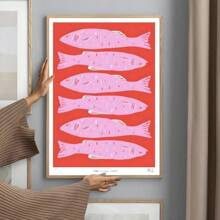 1pc Colorful Sardine Lobster Fish Ocean Animal Poster Prints Perfect Design Nordic Modern Living Room Home Decor Gift No Frame