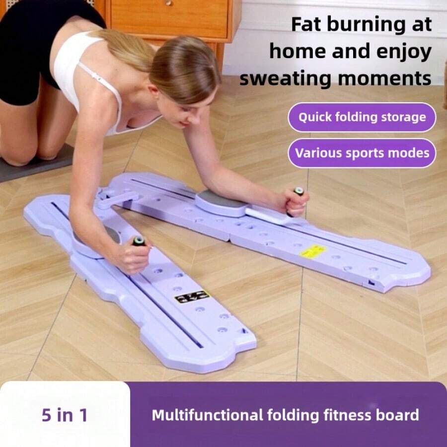 5-In-1 Pilates Plate Multifunctional Abdominal Plate Home Abdominal Wheel Exercise Exercise Fitness Curl Plate Abdominal Plate