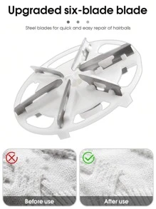 Electric Fabric Defuzzer, Clothes Lint Remover, 6-Blade Electric Lint Remover, Sweater Fuzz Shaver, Suitable For Clothes, Sofa, Furniture, Removes Fuzz, Lint, Bobbles, USB Rechargeable - Multicolor - View 4