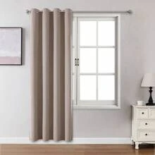 1pc/2pcs 100% Blackout Curtains, Linen Texture, Multiple Size Options For Bedroom, Living Room, Dining Room Or Home Theater Use. Comes With Curtain Rings.,Fall Decor,Autumn Decor,Room Decor