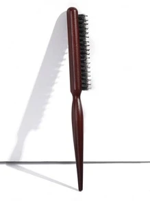 1pc Teasing Bristle Hair Brush For Women-Rat Tail Pick For Hair Sectioning Used For Edge Control, Wood Slim Line Comb Hairbrush Extension Hairdressing Styling Tools,Hair Brush,Comb,Hair Tools,Hair Products And Accessories For Barber Salon Beauty Travel Essentials