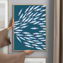 1pc Colorful Sardine Lobster Fish Ocean Animal Poster Prints Perfect Design Nordic Modern Living Room Home Decor Gift No Frame