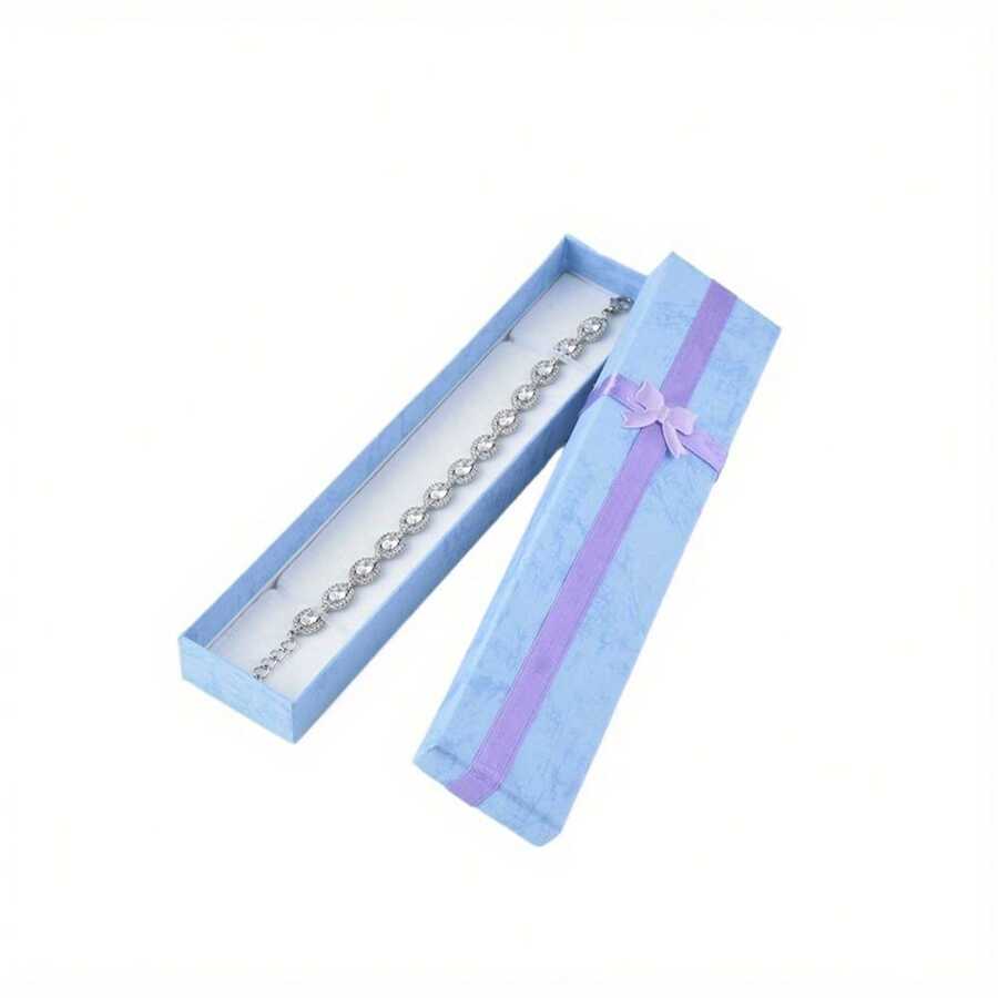 12 Piece Jewelry Box, Bracelet Necklace Jewelry Gift Box - Anniversary, Wedding, Birthday Cardboard Jewelry Box, Multiple Colors - 20*4*2.2cm