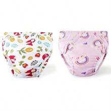 4 件幼儿如厕训练裤，可重复使用的防水训练内衣，送给幼儿和婴儿的最佳礼物，多种颜色可选（尺码偏大，适合长期穿着）