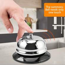 Dining Bell; Kitchen Bell; Call Bell; Summon Bell; Bar Bell; Buzzer; Bell Ringer; Bell Push, Christmas Gift Room Decor - Silver - View 1