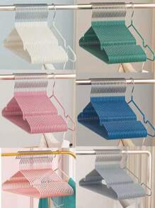 10/20/30/40件成人非不锈钢豪华静音衣架，家用晾衣架，奢华柔和色，无角度悬挂，防弯曲涂层晾衣架