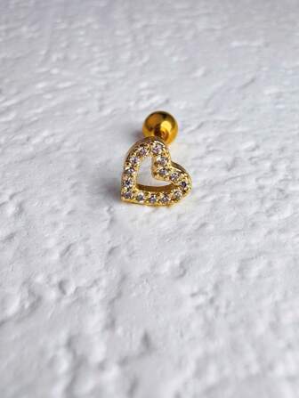 1 st broskörhängen för kvinnor, mode glittrande Cubic Zirconia för damörhängen, örhängen med örhängen Forward Helix Tragus Daith Piercingsmycken