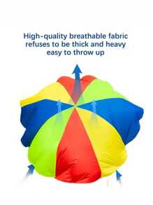 1pc Rainbow Parachute, Outdoor Sensory Training Tool, Toy For Kids, Gymnastics Rainbow Parachute