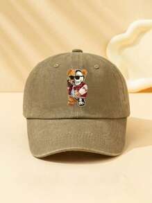 1pc Children's Sun Protection Adjustable Vintage Baseball Cap With Cartoon Bear Print For Daily Wear,Gift - Multicolor - View 11