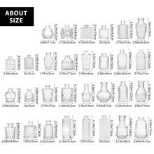 Tomnk 12/18/30/45/54pcs Glass Bud Vase Set, Small Vases For Flowers, Clear Bud Vases For Centerpieces Small Flower Vases In Bulk For Rustic Wedding Decorations Vintage Look Home Table Decor, Spring Home Decor - Multicolor - View 6