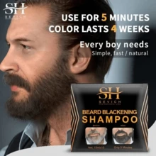 SEVICH Beard Blackening Shampoo For Men - Easy-To-Use, Natural Darkening Results In 5 Minutes, Cost-Effective Home Solution For A Fuller, Younger Look, Beard Shampoo And Conditioner - 黑色 - 查看 8