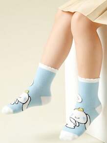 Sanrio Sanrio 5 Pairs Anime Socks Cute College JK Style Blue Mid Tube Socks Women's Stockings & Hosiery (Some Parts May Be Random)