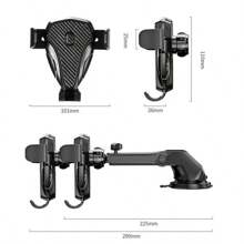 3 szt./zestaw uchwyt samochodowy na telefon z przyssawką i klamrą wylotu powietrza, odporny na wstrząsy i wodoodporny regulowany zestaw uchwytów na telefon