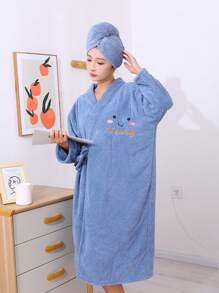 1 halat de baie extra mare, gros, pentru casă, nou, absorbant, cu uscare rapidă, moale, purtabil, pentru femei adulte (90*140CM), halat de baie pentru femei, lungime până la genunchi, tricotat tip vafă, moale și ușor, halat de baie drăguț, all-in-one, cu uscare rapidă, cu talie legată, gros, super absorbant, școală, înapoi la școală, călătorie, articole esențiale de călătorie, articole esențiale pentru casă, prosop, îngrijirea pielii