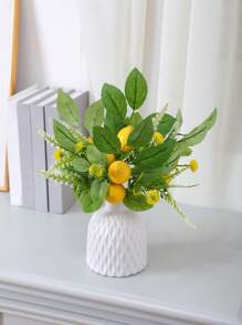 1 bos van 28 inch (H) gesimuleerde citroentakjes voor thuis, woonkamer, etalage, feesttafeldecoratie