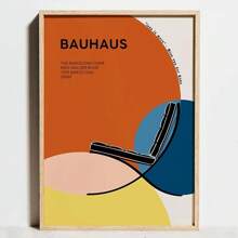 1pc Unframed Modern Geometric Bauhaus Exhibition Poster, Bauhaus Movement Prints, Minimalist Abstract Wall Art Canvas, Suitable For Modern Home Decor, Framed Wall Art - Multicolor - View 112