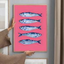 1pc Colorful Sardine Lobster Fish Ocean Animal Poster Prints Perfect Design Nordic Modern Living Room Home Decor Gift No Frame