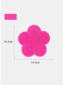 1 szt. Silikonowa podkładka matowa z wzorem kwiatu jabłka z przyssawką, silikonowa podkładka matowa narzędzie kosmetyczne, mata do czyszczenia pędzli do makijażu