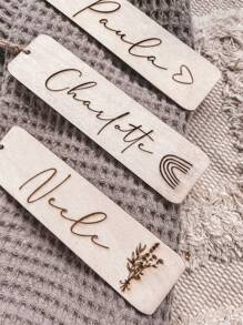 个性化木质书签礼品创意，可定制任何名字，学生奖励礼物，毕业礼物/学生礼物，书签，派对礼品袋，婚礼木质宾客礼物，婚礼批量回礼，新娘送礼会回礼，圣诞节礼品用品