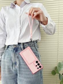 Funda multifuncional para teléfono móvil, práctica y sencilla, con soporte para tarjetas. Un nuevo artículo de caliente, resistente al agua, a los golpes, a las caídas y a los arañazos. - Rosa - Ver 7