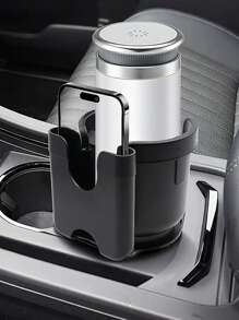 新款三合一多功能车载杯架和手机支架，可伸缩、可旋转 - 黑色 - 查看 6