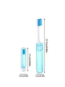 10 件旅行牙刷散装折叠牙刷带牙刷盒柔软便携式旅行牙刷，便携式折叠软牙刷，适用于旅行家居浴室露营户外商务 55 件学生男女旅行配件返校用品宿舍必需品 - 非常适合旅行、商务旅行、户外、露营和商务旅行！送给旅行爱好者的最佳礼物，刷毛颜色随机 - 彩色 - 查看 9