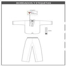 White Dobok Asiana Tusah Taekwondo Official FMTKD And World TKD Federation - 白色 - 查看 6