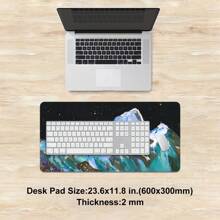 1pc Glide Amongst The Stars And Peaks: Breathtaking Mountain - Space Mouse PadMulti-Size Keyboard Desk Mat Rubber Anti-Slip Office Mouse Pad Desk Accessories Keyboard Desk Pad For School Office Home Gift For Friend Family