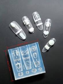 1 件中国风灯笼形美甲模板模具，手工 DIY 美甲配件装饰