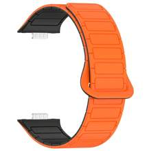 Bracelet de remplacement en silicone bicolore et boucle magnétique compatible avec la Watch Fit 3. Interface métallique de remplacement compatible avec la Watch Fit 3