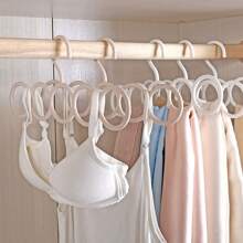 5 opakowań wielofunkcyjnych, oszczędzających miejsce, antypoślizgowych wieszaków z 5 haczykami - plastikowy organizer do szafy na szaliki, krawaty, biustonosze, skarpetki