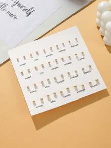 40 pièces Boucles d'oreilles à tige simple et élégantes avec pierres en zircone synthétique jaune, convient pour le port quotidien pour femmes