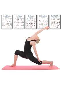1 Stück/Set 5 Stück Gewichtsverlust & Formung Fitness Poster - Leinwandkunst für Muskeltraining, Gym Yoga Home Training Referenzanleitung, ungerahmte Raumdekoration Wohndekoration Wanddekoration Schlafzimmerdekoration Wandkunst