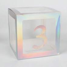 1 pièce Boîte à lettres transparente personnalisée pour anniversaire, mariage, boîte à ballons avec nom, décorations pour 1er anniversaire, miel/chérie/chéri, décorations de Noël, grande boîte transparente, décorations pour fête, décoration de maison, décoration de cheminée, boîte de douche (les matériaux en papier sont sujets à la casse)