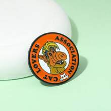 1pc Universal Jewelry For Cat Lover, "This Is Only A Trap" Slogan Metal Abstract Animal Enamel Badge, Brooch Pin Decorations For Bag, Clothing, Jewelry Accessories - Multicolor - View 4