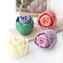 3D Emulation Narcissus Tulip Bouquet Silicone Candle Mold DIY Relief Lily Calla Flower Bundle Tool Handmade Flower Shaped Scented Soy Wax Candle Plaster Resin Decoration Making Mould Wedding Decor Candle Valentine's Day Gifts