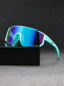 Unisex Futuristic Large Frame Glasses, Suitable For Men, Women, Outfit, Travel - Same Style, Multiple Colors - View 3