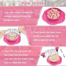 Manual Meat Shredder & Chicken Shredder  - Kitchen Shredding - Hot Pink - View 6