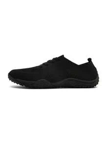 Women's Fun Sports Shoes Breathable Shoes Fashionable Flat Bottomed Walking Shoes Lightweight Yoga Fitness Tennis Shoes Non Slip Soles Casual Sneakers All_Black - 黑色 - 查看 8