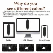 女士抽绳马尾接发 长款深波浪马尾接发 24英寸卷曲波浪马尾接发 合成纤维 可直接扎马尾假发 - 彩色 - 查看 12