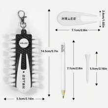 1 Set Golf Spike Rack, Portable Golf Fork, Ball Mark Repair Tool, Divot Repair Tool, Golf Accessories Organizer, Suitable For Golf Beginner Training - Multicolor - View 2