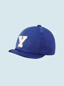 1pc Simple Letter Baby Softbrim Baseball Cap, Stylish And Versatile, Suitable For Boys And Girls Daily Outing In Spring And Summer. - Blue - View 12